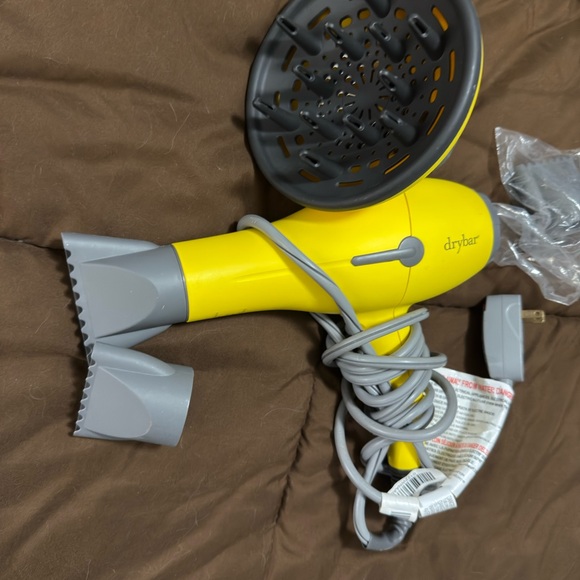Drybar Yellow and Gray Hair Dryer with Diffuser - Picture 3 of 8